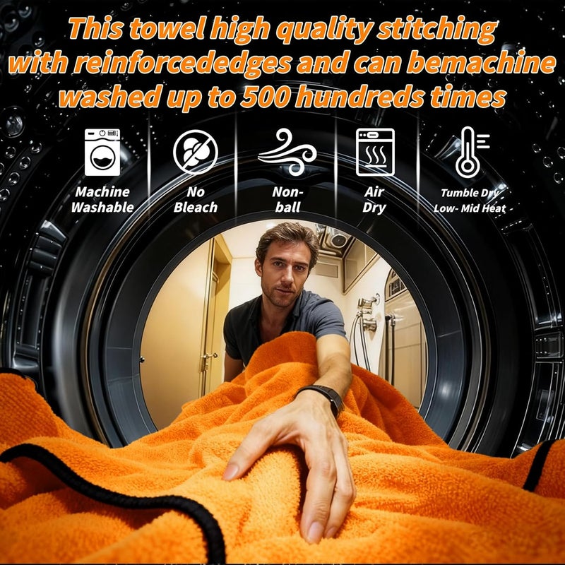 UZLU 20 Pack Microfiber Car Drying Towel, 15.7 x 23.6 Inch Car Microfiber Cleaning Towels Bulk, Lint-Free, Quick Drying, Dual-Sided Detailing Buffing Polishing Waxing Soft Towels for SUV, Truck and Boats - Image 4